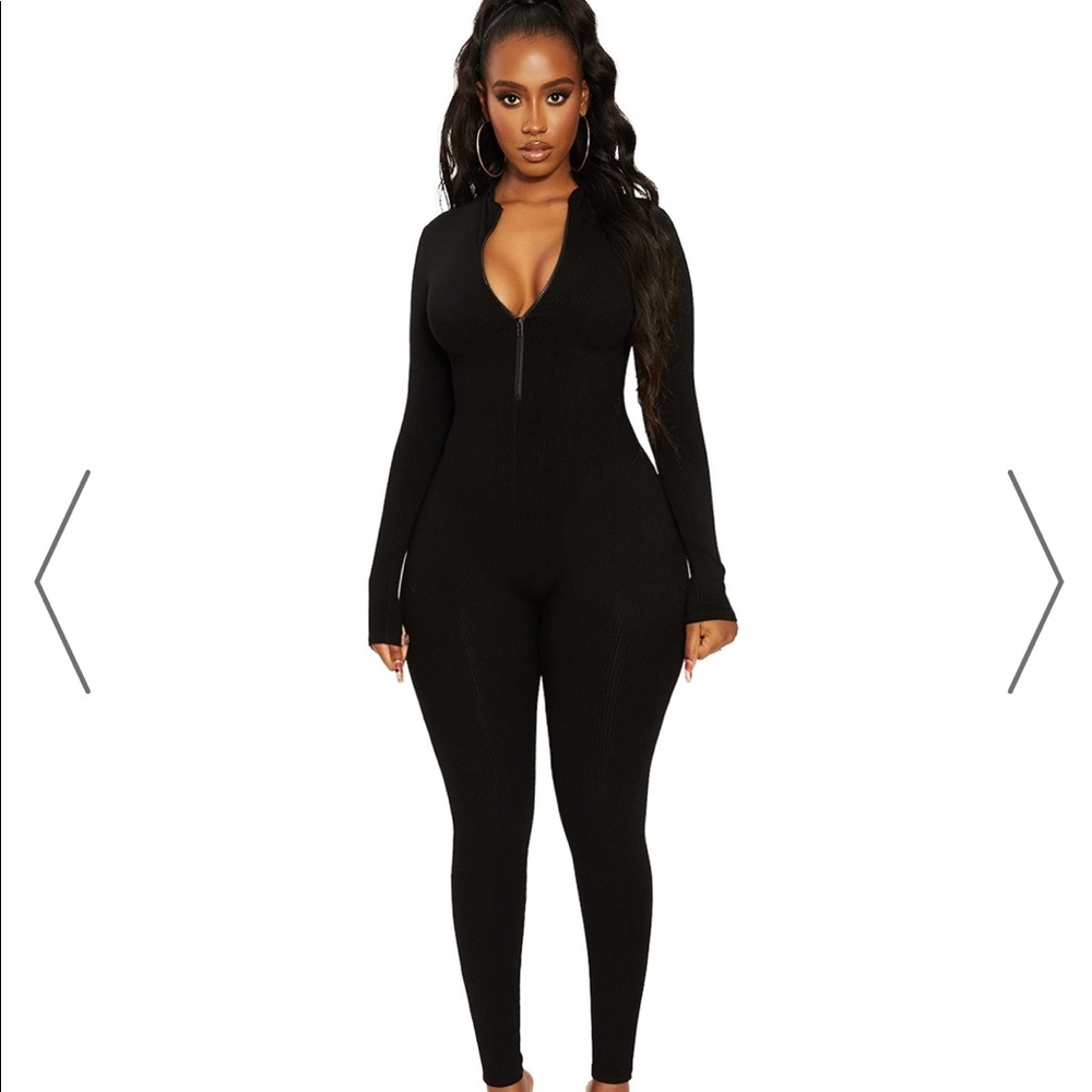 NAKED WARDROBE ALL SNATCHED & ZIPPED JUMPSUIT Size M